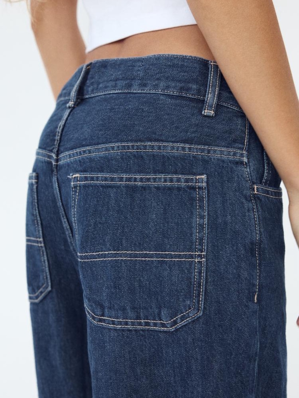 Zara TRF Wide Leg High Waist Jeans US 4 - Picture 7 of 11